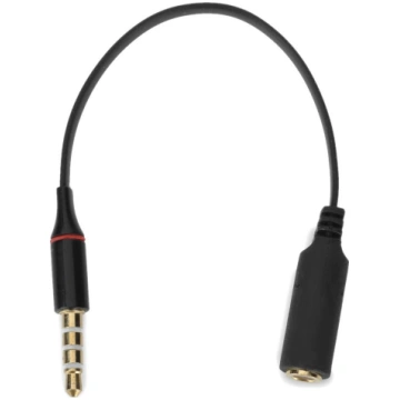 Adapter AV Mozos Jack 3.5mm - Jack 3.5mm czarny (A