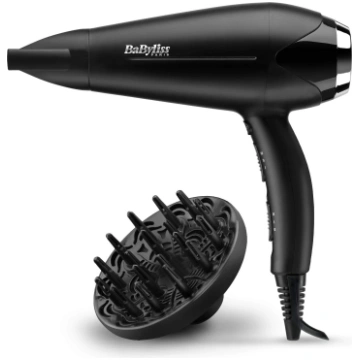 BaByliss Turbo Smooth 2200 matu fēns, melns sudrab