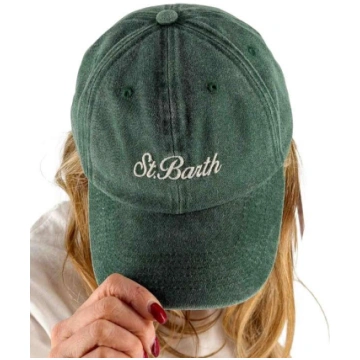 Green Denim Davis Cap MC2 Saint Barth