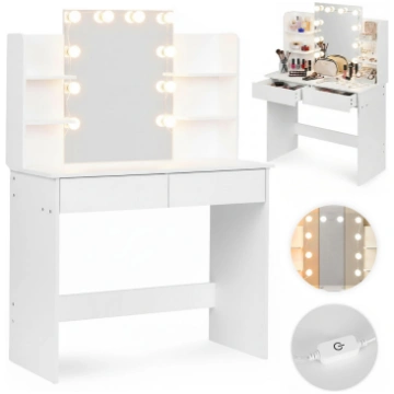 Modernhome kosmētikas galdiņš ar LED spoguli un at