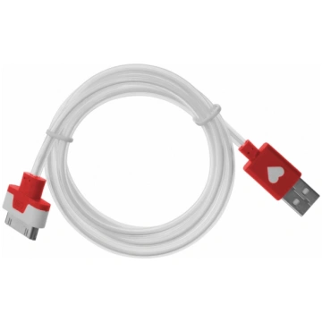 CABLE USB LUMINOUS iPh.4 red 1m