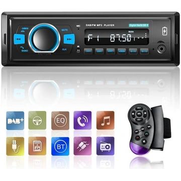 Radio DAB auto radio 1 DIN ar Bluetooth 5.0 / EQ A