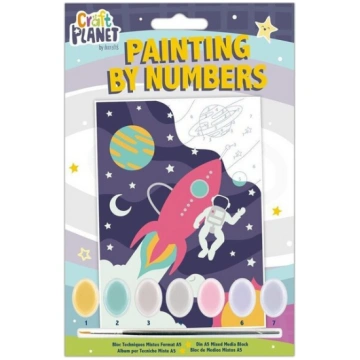Krāsojamais attēls pēc numuriņiem Craft planet, ko