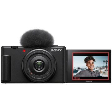 Digitālā fotokamera Sony Vlog ZV-1F, melna krās