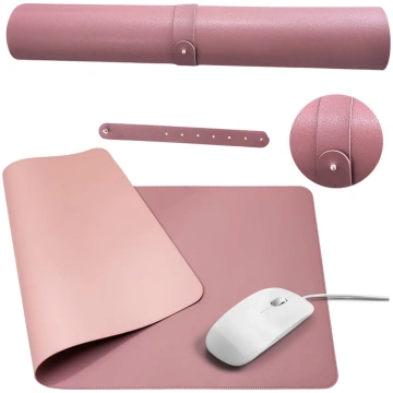 Keyboard Mouse Pad for Desk Double-Sided Eco-Leath