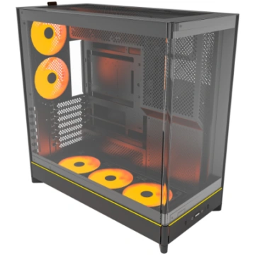 Montech HS02 PRO, tower case black, tempered glass