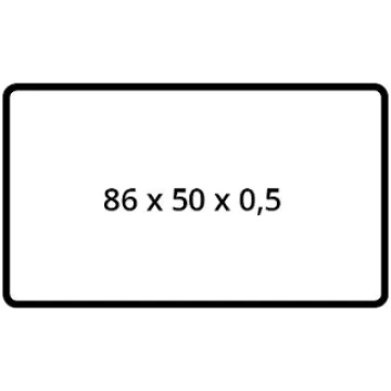 Plastic cards special format 86x50x0.5 (100 pieces