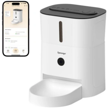Sponge Automatic Pet Feeder Smart Camera