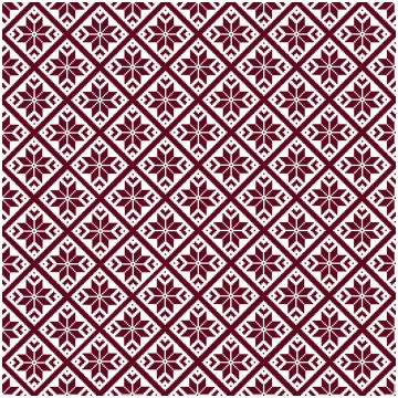 Latvju raksti. Auseklis. Bordo uz balta. Softshell