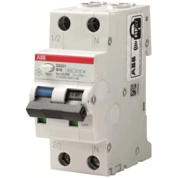 ABB kombinēts noplūdes strāvas slēdzis 2P C10A 30m