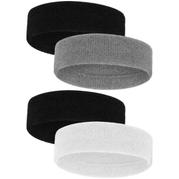 Pack of 4 Sweatband Head Thin Headband Sports Vīri