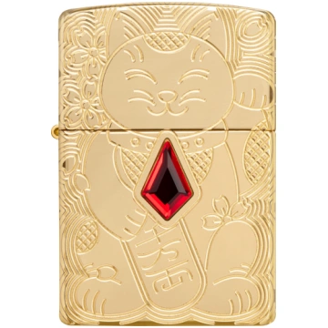 Šķiltava Zippo 49802 Armor™ Lucky Cat Design, zelt