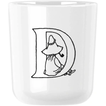 Plastmasas krūze MOOMIN ABC 200 ml, burts D, balta