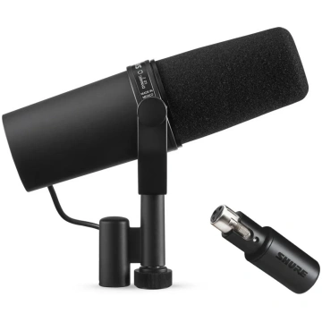 Shure SM7B + MVX2U XLR-to-USB Adapter Bundle