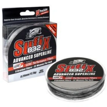SUFIX pītā aukla 832 Braid Black Mamba 150m 0.28mm