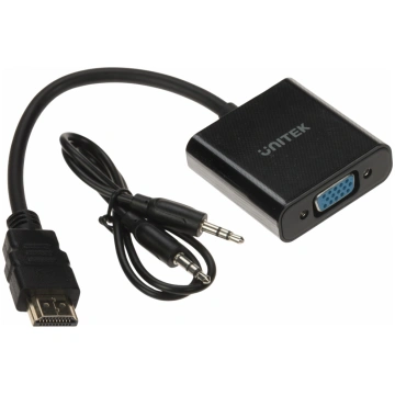Unitek HDMI UZ VGA PĀRVEIDOTĀJS Y-6333 + AUDIO UNI