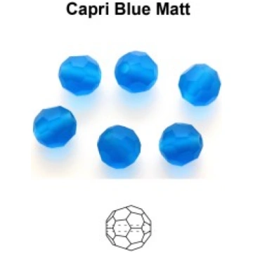 Preciosa Round pērlītes 5mm Capri Blue Matt (16 ga