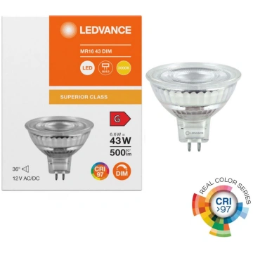 LED regulējamā reflektora spuldze MR16 GU5,3/6,6W/