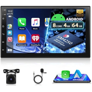 [4+64G] Auto radio ar bezvadu A-pple Carplay/Andro