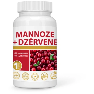 MANNOZE + DZĒRVENE/D-Mannose + Cranberry kapsulas