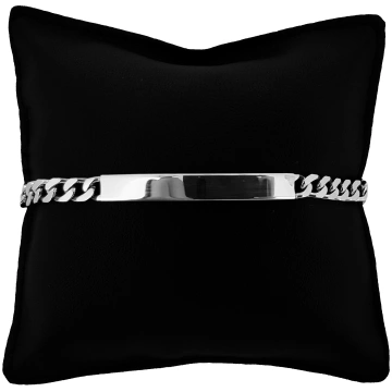 Bracciale Uomo Groumette 0.50cm con Targa in Argen