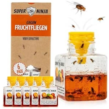 Super Ninja Indoor Fruit Fly Trap - 6 Pack, Effect