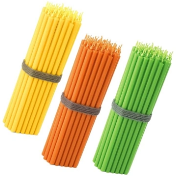 NKlaus 150 x krāsainu svecīšu komplekts 16 cm - za