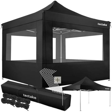 tectake Alumīnija lapene 3 x 3, saliekamā lapene, 