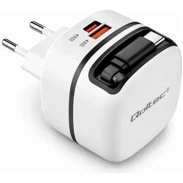 Qoltec travel charger | 65W | PD, GaN, PPS | USB-C