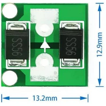 Diode protection against the reverse current flow 