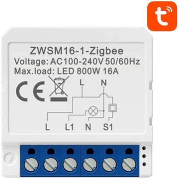 Avatto ZWSM16-W1 1 kanāla ZigBee viedais slēdža mo