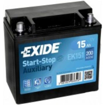 Exide Start-Stop Auxilary EK151 12V 15Ah 200A laiv