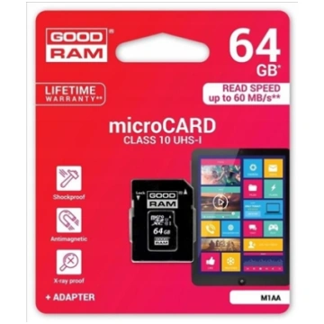Goodram 64GB microSDXC class 10 UHS I + Adapter M1