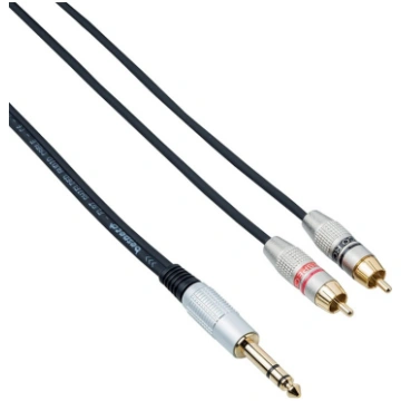 6,3mm stereo jack - RCA x2 3 metri vads Bespeco