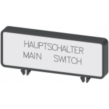 extra rating plate, German/English "Main switch / 