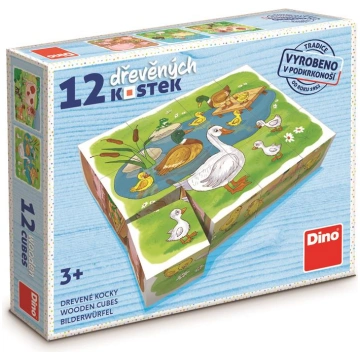 Dino Cube Puzle 12 pc On The Farm » Spēļu veikals