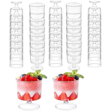 100 gabali Mini deserta kausiņi, 100 ml plastmasas