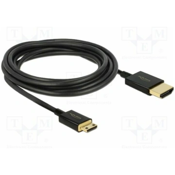 Cable; HDMI plug,mini HDMI plug; Len: 3m; black; 3