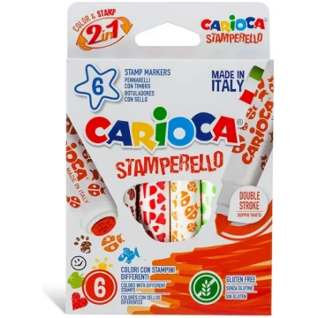 Carioca 6 colors Flomasteri-zīmogi 200-06174