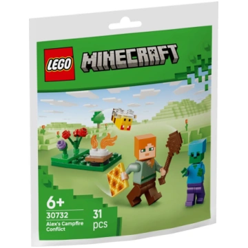 Konstruktors LEGO® Minecraft Alex ugunskura konfli