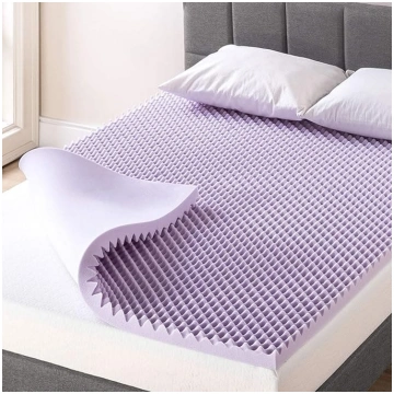 2" Egg Crate Memory Foam Mattress Topper ar lavand