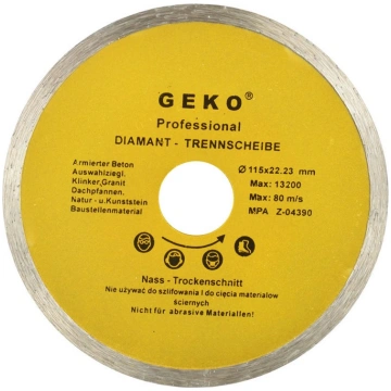 Dimanta disks ar nepārtrauktu malu, 115x8x22mm, id