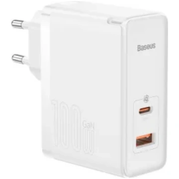 Lādētājs Baseus GaN5 Pro 1x USB-A 1x USB-C White