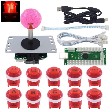 SJ@JX Arkādes spēļu LED DIY komplekts Mehāniskās t
