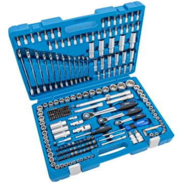 Muciņu komplekts seškanšu, 215 gb., 1/4+3/8+1/2", 