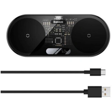 Baseus Digital LED Display Bezvadu Lādētājs ar Typ