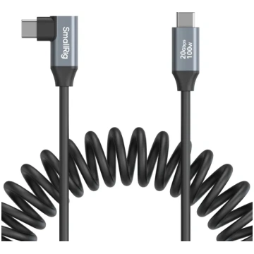 SmallRig USB-C (Straight) to USB-C (Angled) Coiled