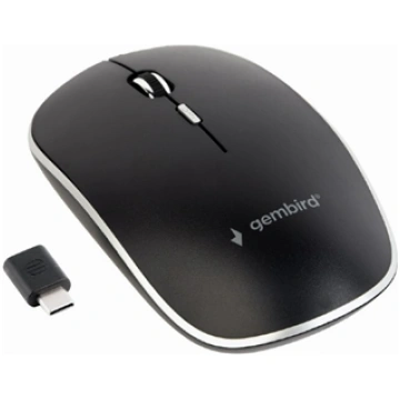 Gembird Silent Wireless Optical Type-C Mouse Black