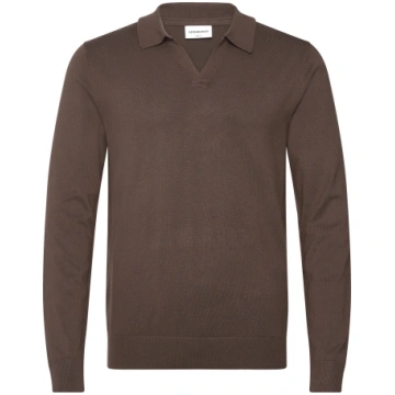 Lindbergh - Ecovero L/S V-Neck Polo - izmērs XXL