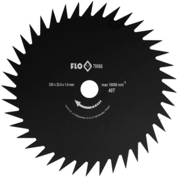 Zāles pļāvēja asmens 40T 250/25,4 mm 79566 FLO (79